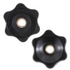 20Pcs 1/4-20 Knob 6 Star Knobs Black Nylon T Track