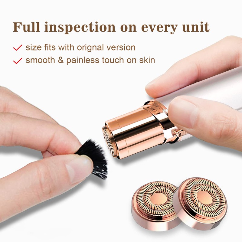 Replacement Heads for Flawless，Women Facial Hair Remover Replacement Heads for