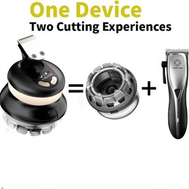 Yinicare® Self Haircut Kit for Men with Trimmer – DIY Clipper for Buzz Cut & Crew Cuts Flat Top – LED Display Waterproof USB Rechargeable, Home Use with 2 Guards