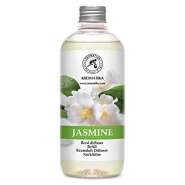Recambio de Difusor con Aceite Esencial Jazmín 500ml - Puro & Natural - Aroma de Intensas y Duraderas - Aromatizar Aire en Cuartos - Baños - Hogares -