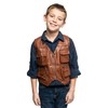 ComfyCamper Kids Jurassic Dinosaur Wrangler Costume - Brown Leather Vest