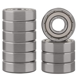 XIKE 10 pcs 6000ZZ Ball Bearings 10x26x8mm Chrome Steel and Pre-Lubricated, 6000-2Z Deep Groove Ball Bearing with Double Metal seals.