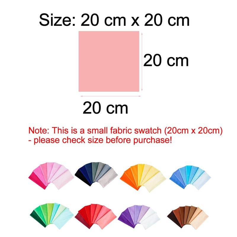 21Pcs Square Twill Cotton Fabric Solid Color Cotton Fabric for