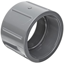 Spears 830 Series PVC Pipe Fitting, Coupling, Schedule 80, 1-1/2" NPT Female