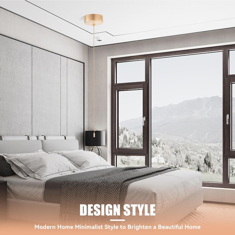 sdhiiolp Bathroom Pull Cord Chrome Light Switch, Pull Switch for