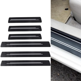4 Pcs Car Door Sill Protector, Car Bumper Protector, Paste Type Car Sill Protectors Strips Cover Panel Step Protector, Welcome Pedal Protector Cover