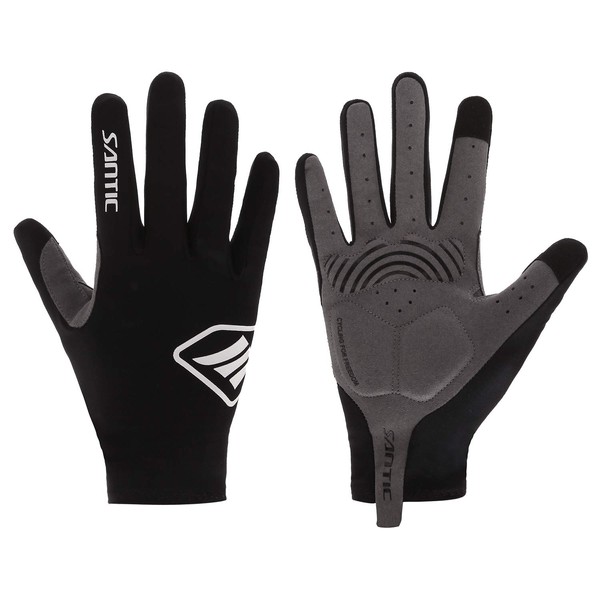Santic Cycling Gloves Winter Gloves Bicycle Warm Full Finger Screen