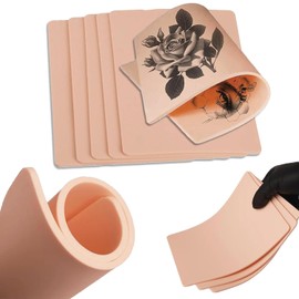 Tattoo Practice Skin 3mm Fake Skin 6pcs 19x14cm Double Sided