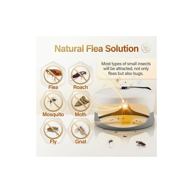 4 Packs Flea Traps for Inside Your Home, Effective Flea