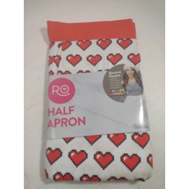 Wilton Half Apron Red Hearts Holiday Xmas  Chanukah Cotton ROSANNA PANSINO by Wilton