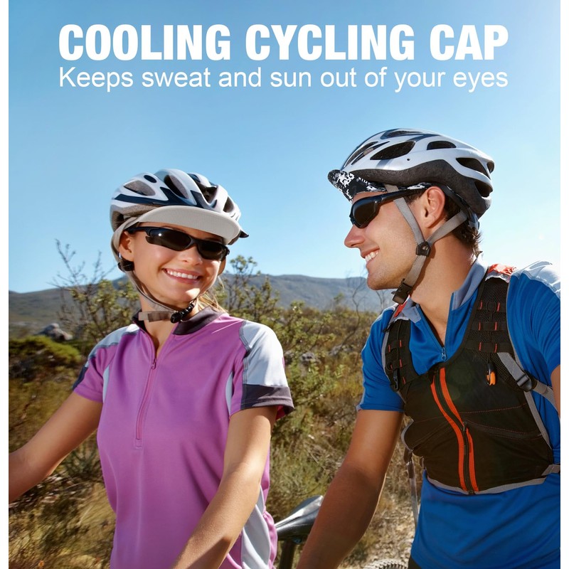 MELASA Cycling Caps Under Helmet, Cooling Mesh Bike Skull Cap