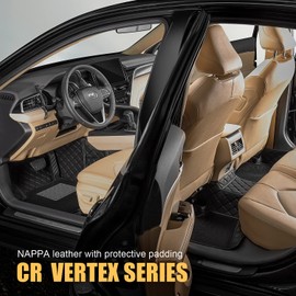 Castlerock Car Floor Mats for Toyota Camry 2018-2024 XLE XSE XLE-V6 XSE-V6 (Not for Hybrid),Waterproof & Dustproof & All Weather Protection,Front & Rear Car Carpet, Leather Floor Liner,Non-Slip(Black)