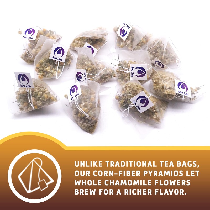 Sou Zen Chamomile Comfort Loose Leaf Chamomile Tea Bags (30