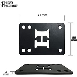 Skateboard Riser Pad Spacer Wheel Bite Prevention Measures 0.1 inch (3 mm) Skateboard Height Adjustment Pad for Vehicle Height Adjustment