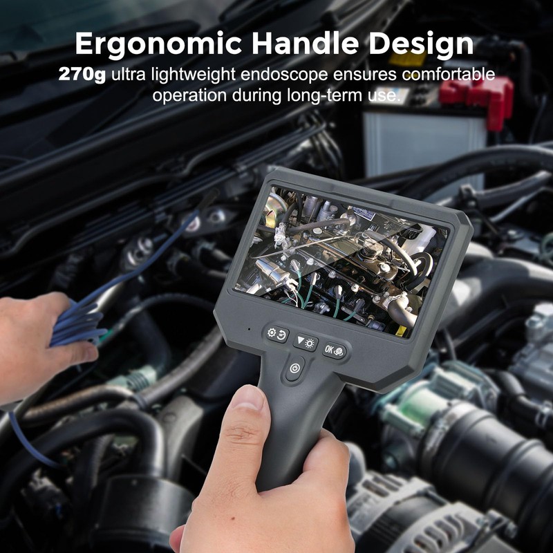 TURNRISE 3.5m Endoscope with 4.3 Inch Screen and Dual Cameras