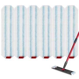 6 Pack Mop Replacement Heads for O-Cedar H2prO Flat Mop System Replace Head Microfiber Mop Refill Easy Cleaning Mop Head Replacement