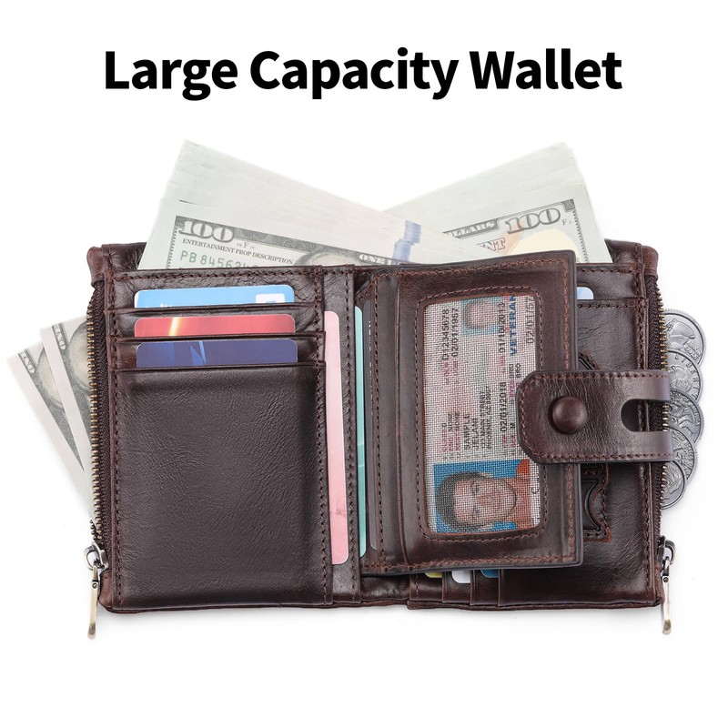 FALAN MULE Wallet for Men Large Capacity Genuine Leather Men