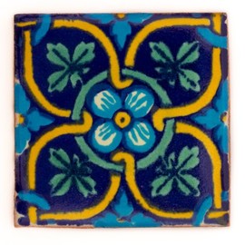 Ceramic Mexican Tile â 5cm- Handmade and Ethically Traded by Tumia LAC - 10 Pack