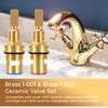 Brass 1-001 & Brass 1-002 Ceramic Valve Cartridge Set -