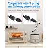 Flat Plug 1Ft Short Extension Cord, 90-Degree Plug Low Profile