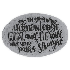 Angelstar Proverb Pocket Stone-Acknowledge Him, Multicolored