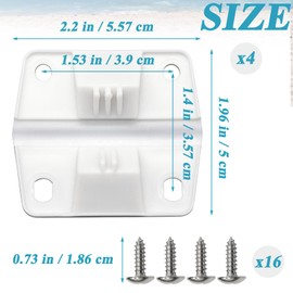 Niuohoy 4 Packs Cooler Plastic Hinges with Screws Set Cooler Hinges Replacement Kit Compatible with Coleman Coolers