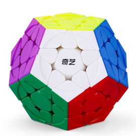 Megaminx Cube, Roxenda 3x3x3 Pentagonal Speed Cube Dodecahedron Magic Cube Puzzle Toy (Stickerless)