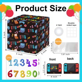 Azbuk Surprise Money Gift Pull - Happy Birthday Money for Cash Gift Set Included 100Pcs Transparent Bags, Fun Birthday Gift for Gamer, Game Lover Birthday Gifts for Women Men