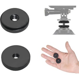 1/4 Inch Camera Accessory Fixed Adapter Tripod Head Spacer Metal Hot Shoe Cold Shoe Shoe Accessory Adapter Photography Support Auxiliary Tool 1/4"-HQB-AL-LK-NT (Pack of 4)