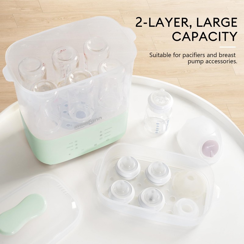 Bottle Sterilizer and Dryer, All-in-One Electric Steam Sterilizer Bottle Sanitizer