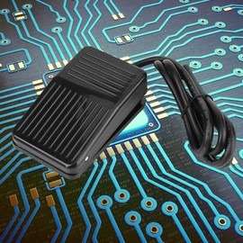 Industrial Foot Switch TFS-01 220VAC 10A Foot Switch Black with 1 m Cable for Bench Drills, Machine Tools, Hydraulic Presses etc