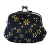 COCOLUCK Coin Purse Pouch, Japanese Pattern, Gold Brocade Nishijin Weave