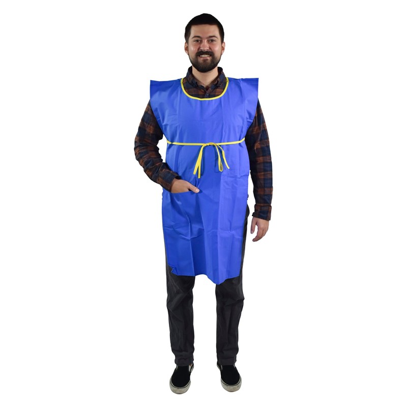 School Smart Vinyl Apron with Pocket, Waterproof, 33 x 21