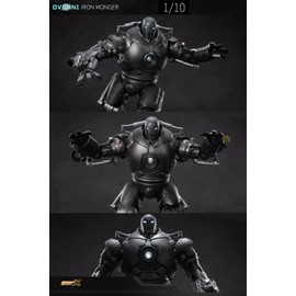 Ovonni 9 Inch LED Iron Monger Toy,Exquisite Painting 20 Joints Movable Collectible Action Figure,Light with Chest and Eyes