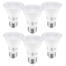 PAR20 LED Bulbs UL Listed, Dimmable Light Bulb, 7 Watt(60W Equivalent) Spotlight, E26 Base, 2700K Warm White Flood Light Bulbs for Living Room Kitchen Pantry Hotels Showroom, Indoor/Outdoor (6 Pack)