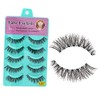 FOMIYES 5pairs Handmade Long False Eyelashes Soft Volumizing and Flexible