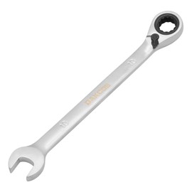 DAKCOS Fixed Head Reversible Ratchet Spanner 10mm Ratcheting Combination Wrench Chrome Vanadium Steel