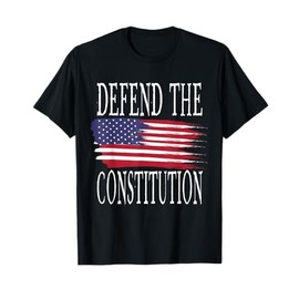 Defend The Constitution - United States Flag Artwork T-Shirt