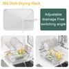 LIYI Dish Drying Rack,Large Dish Rack for Kitchen Counter,2-Tier Dish