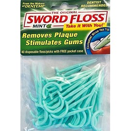 Sword Floss Disposable Floss/Picks Mint 40 Each (Pack of 6)…Discontinued
