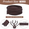 GORGECRAFT 5m x 10mm PU Braided Leather Cord Bolo Tie