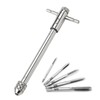 Saipor Adjustable T-Handle Ratchet Tap Holder Wrench (248mm/9.76'') with 5pcs