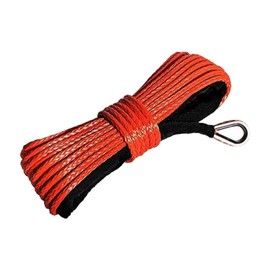 Faderr Synthetic Winch Rope, 6.3mm x 15.7m Synthetic Winch Rope with Sheath for ATVs, ATV, UTV, SUV, Truck, Boat, Ramsey, Synthetic Rope Rope, Strands, Emergency 3500kg
