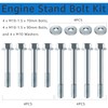 12Pcs Engine Stand Bolt Kit. M10-1.5 Engine Stand Bolt Flange