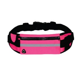 JaBranDo - Neoprene belt bag - Waterproof bum bag for sports activities - Especially for outdoor use - Water bottle holder - With headphone output - Easily adjustable, pink, Modern
