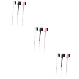 Baluue 3sets Angled Eyebrow Brush Mascara Set Eyebrow Grooming Tools Non-skid Handle 3pcs*3