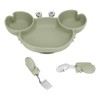 3pcs Toddler Divided Plate Set Silicone Baby Suction Plate Anti