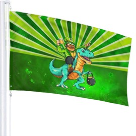 Happy St Patrick Day Flag 3x5 Ft Outdoor Indoor With Grommet Garden Yard Banner Decorative Sign