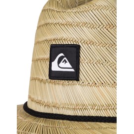 Quiksilver mens Pierside Straw Lifeguard Beach Straw Sun Hat, Natural/Black, Small-Medium US