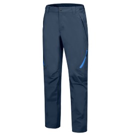 Little Donkey Andy Men's High-Performance Waterproof Rain Pants Lightweight Breathable Golf Hiking Pants Navy Blue Size L
